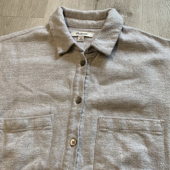 Madewell Gray Flannel Sunday Shirt with Pockets Size‎ XS - Picture 11 of 13